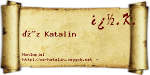 Őz Katalin névjegykártya